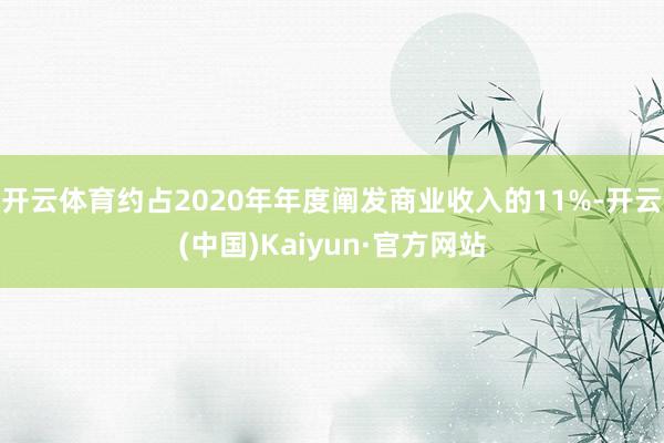 开云体育约占2020年年度阐发商业收入的11%-开云(中国)Kaiyun·官方网站