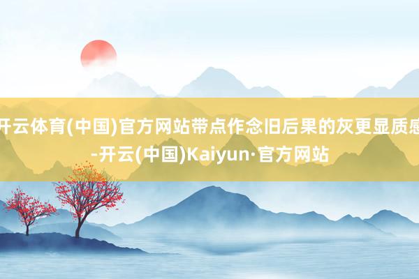 开云体育(中国)官方网站带点作念旧后果的灰更显质感-开云(中国)Kaiyun·官方网站