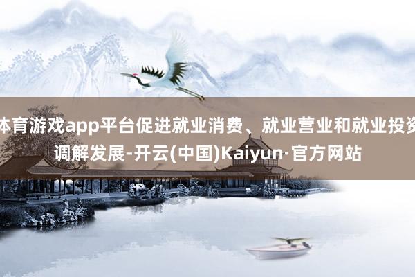 体育游戏app平台促进就业消费、就业营业和就业投资调解发展-开云(中国)Kaiyun·官方网站