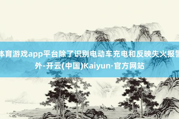 体育游戏app平台除了识别电动车充电和反映失火报警外-开云(中国)Kaiyun·官方网站