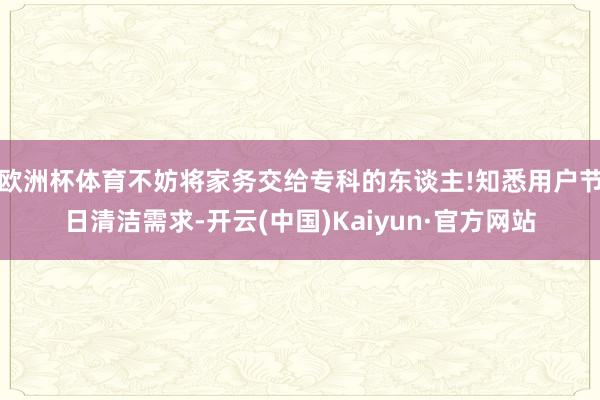 欧洲杯体育不妨将家务交给专科的东谈主!知悉用户节日清洁需求-开云(中国)Kaiyun·官方网站