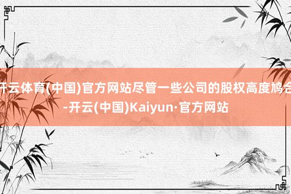 开云体育(中国)官方网站尽管一些公司的股权高度鸠合-开云(中国)Kaiyun·官方网站