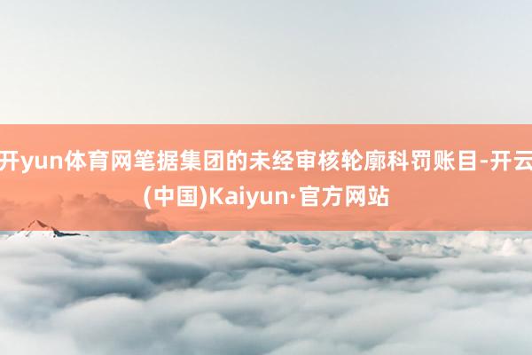 开yun体育网笔据集团的未经审核轮廓科罚账目-开云(中国)Kaiyun·官方网站