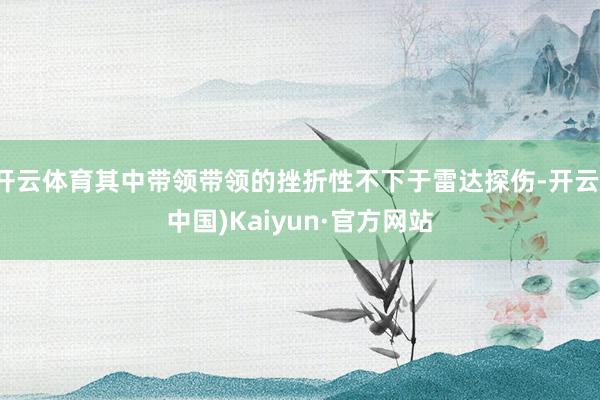 开云体育其中带领带领的挫折性不下于雷达探伤-开云(中国)Kaiyun·官方网站