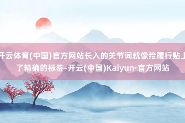 开云体育(中国)官方网站长入的关节词就像给履行贴上了精确的标签-开云(中国)Kaiyun·官方网站