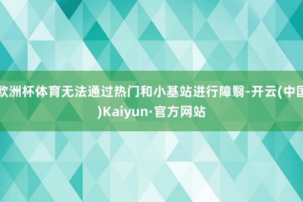 欧洲杯体育无法通过热门和小基站进行障翳-开云(中国)Kaiyun·官方网站